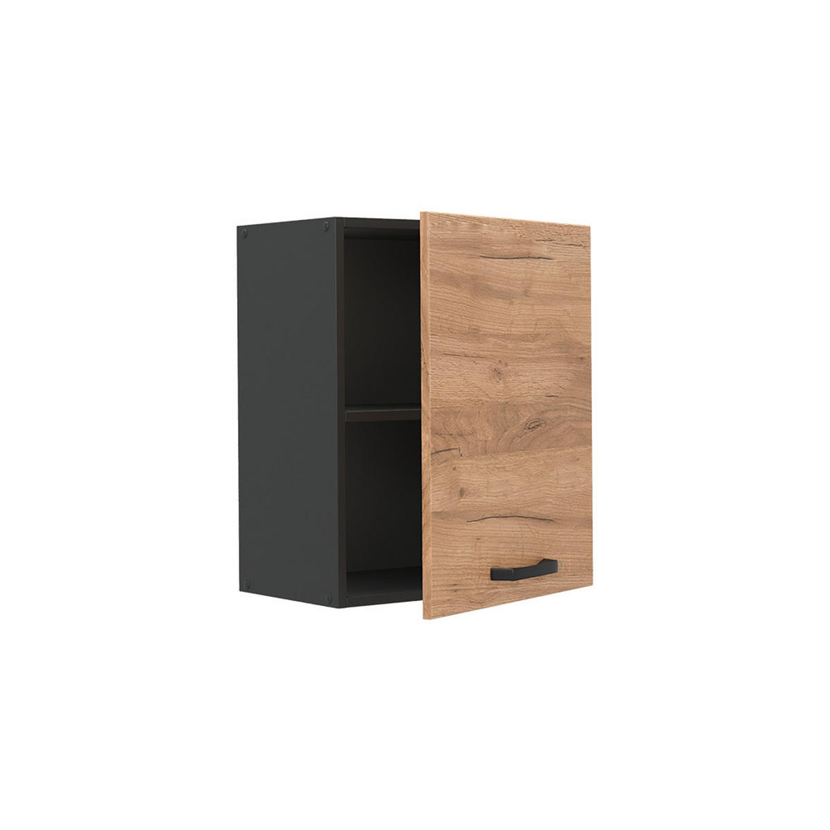 HÄNGESCHRANK R-Line, Goldkraft Eiche/Anthrazit, 50 cm - Eichefarben/Anthrazit, Holzwerkstoff (50/60/31cm) - Vicco
