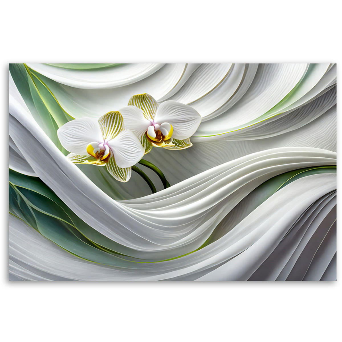KUNSTDRUCK Weiß 120/80 cm - Weiß, Textil (120/80cm) - KUNSTLOFT