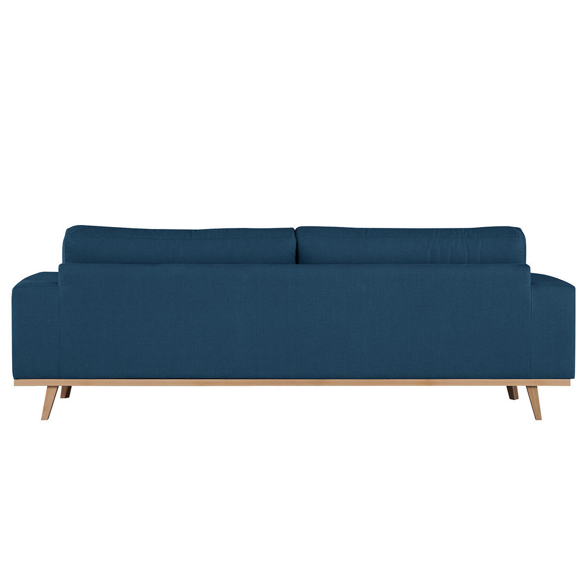 3-SITZER SOFA - Blau/Buchefarben, Buchenholz/Textil (237/81/88cm) - home24