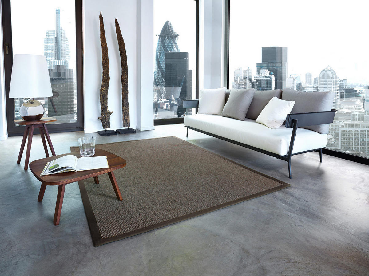 TEPPICH Sisal Manaus graphit/granit 200x250cm - Graphitfarben, Textil (200/250cm) - Astra