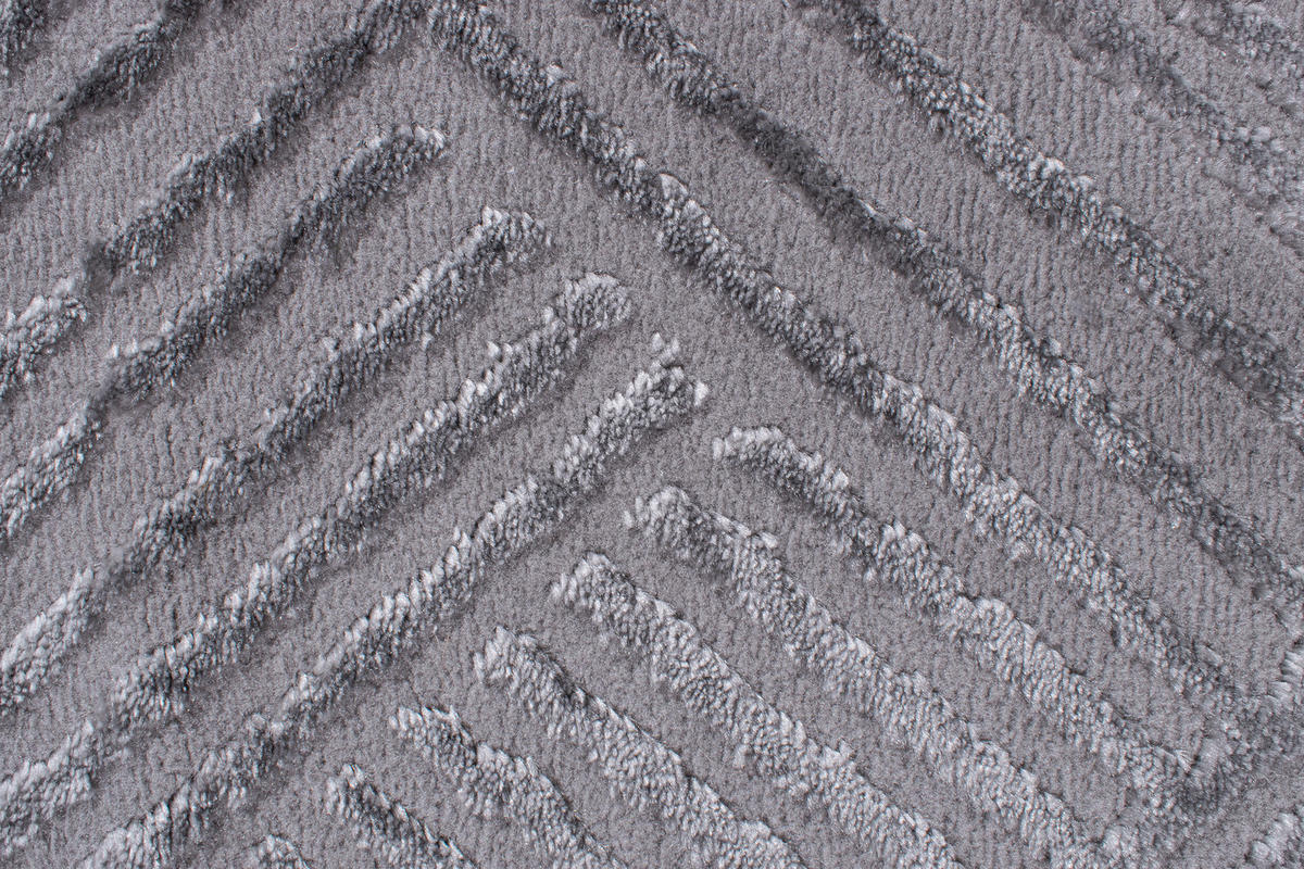 TEPPICH mit grafischem Muster in Grau Bianca 160x230 cm - Grau, Textil (160/230cm) - Nazar Rugs