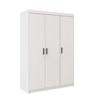 DREHTÜRENSCHRANK ELENORA 133/190,5/53cm 3-türig Weiß - Weiß, Holzwerkstoff (133/190.5/53cm) - MASSENO