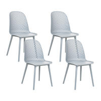 ESSZIMMERSTUHL 4er-Set Kunststoff Blau Emory - Blau, Kunststoff (45/81/52cm) - Beliani