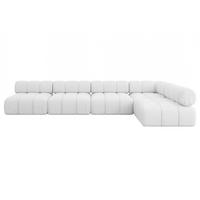 ECKSOFA modulares Sofa Samaro-L3 - 380x190x70 cm Weiß Bouclé - Weiß, Holzwerkstoff/Textil (380/190cm) - ALTDECOR