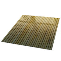TISCHPLATTE 50x50 cm – Bambusstruktur - Beige, Glas (50/50/0.4cm) - Wallfluent