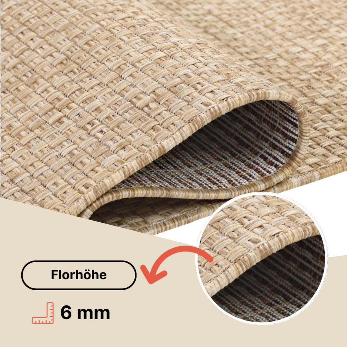 TEPPICH VERANO BRAUN 60/200 cm - Braun, Textil (60/200cm) - Tapiso