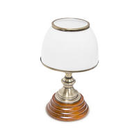 TISCHLAMPE - Multicolor, Glas/Holz (16/16/28.5cm) - Relaxdays