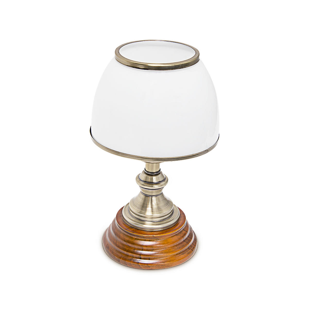 TISCHLAMPE - Multicolor, Glas/Holz (16/16/28.5cm) - Relaxdays