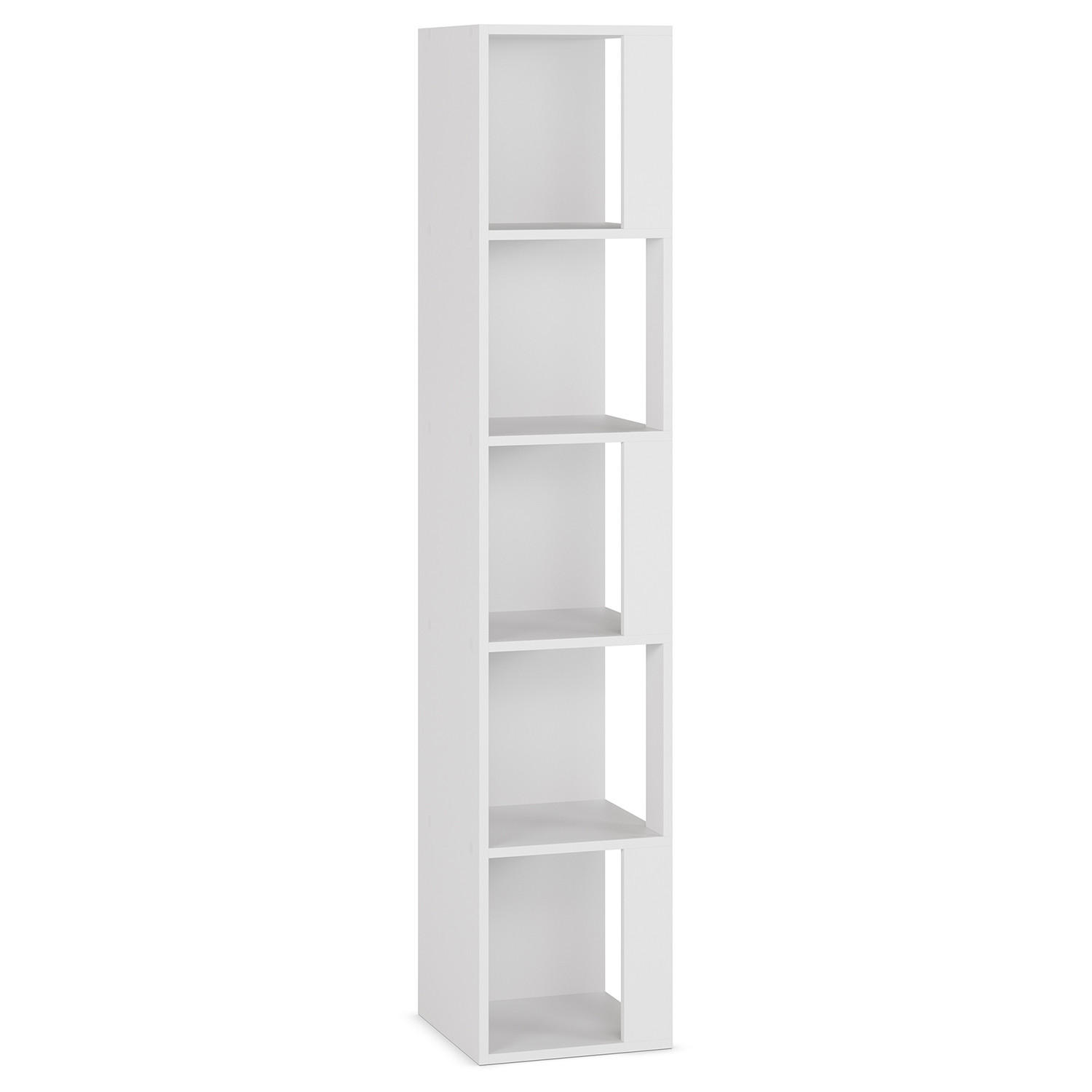 REGAL Fiyi 5 fächern weiße Farbe - Weiß, Holzwerkstoff (31/160/31cm) - VS Venta-stock