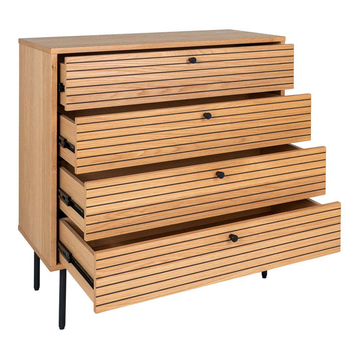 KOMMODE eiche - Eichefarben, Holzwerkstoff (40/85/80cm) - ebuy24