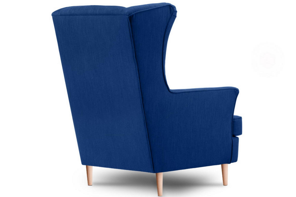 OHRENSESSEL STRALIS inklusive dekorativem Kissen, Marineblau - Blau/Dunkelblau, Textil (82/108/80cm) - KONSIMO®