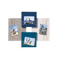 BILDERRAHMMEN La Casa Galerierahmen blau, für 4 Fotos - Braun, Holzwerkstoff (43.7/37.5/1.8cm) - EMIX24