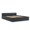POLSTERBETT Solvo mit Stauraum 160/200 cm Grau im Blur Stoff - Schwarz/Naturfarben, Holz/Holzwerkstoff (160/200cm) - AltaBeds