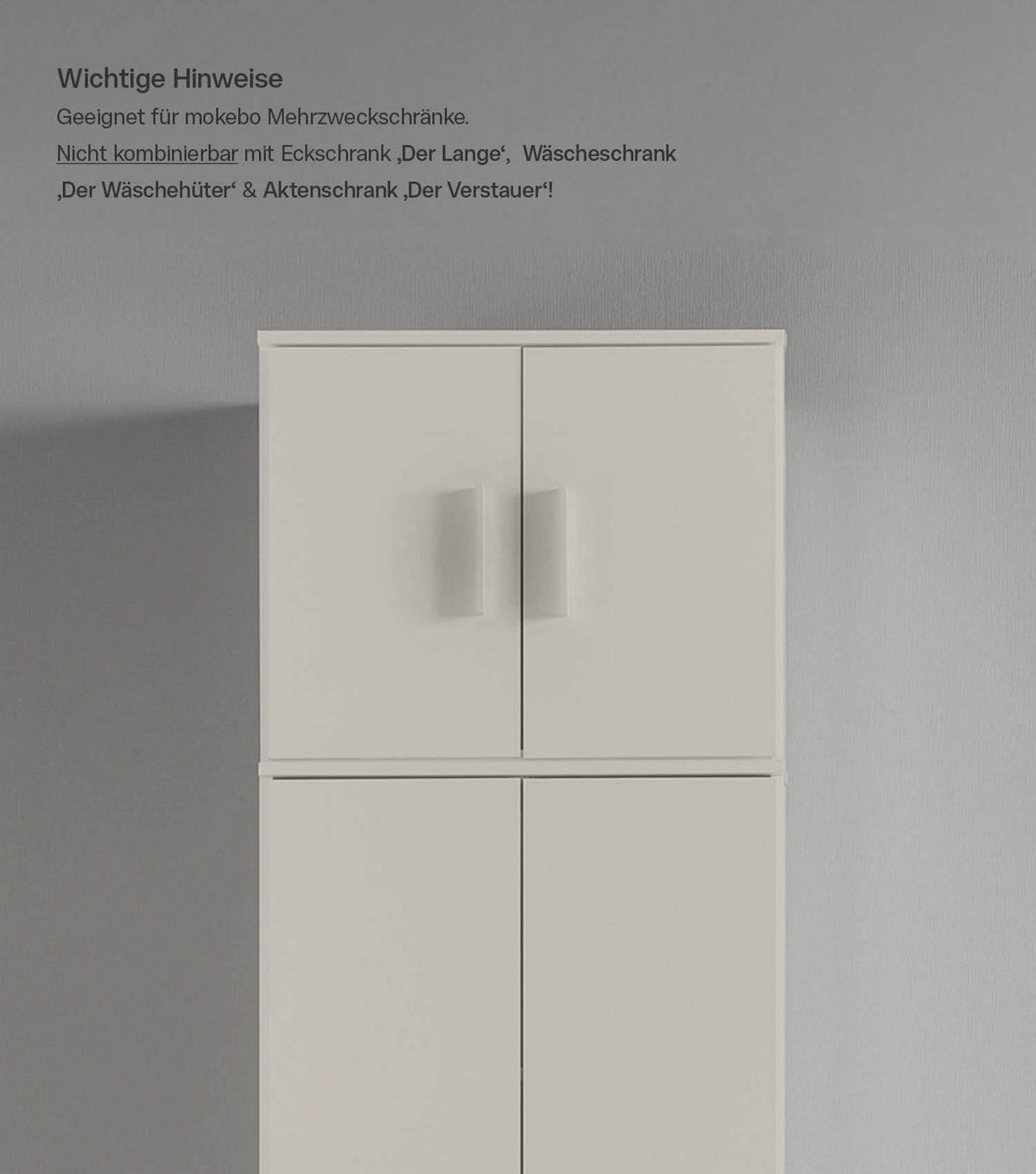 MEHRZWECKSCHRANK AUFSATZT Der Turm - Beige, Holzwerkstoff (60/50/34.5cm) - Mokebo