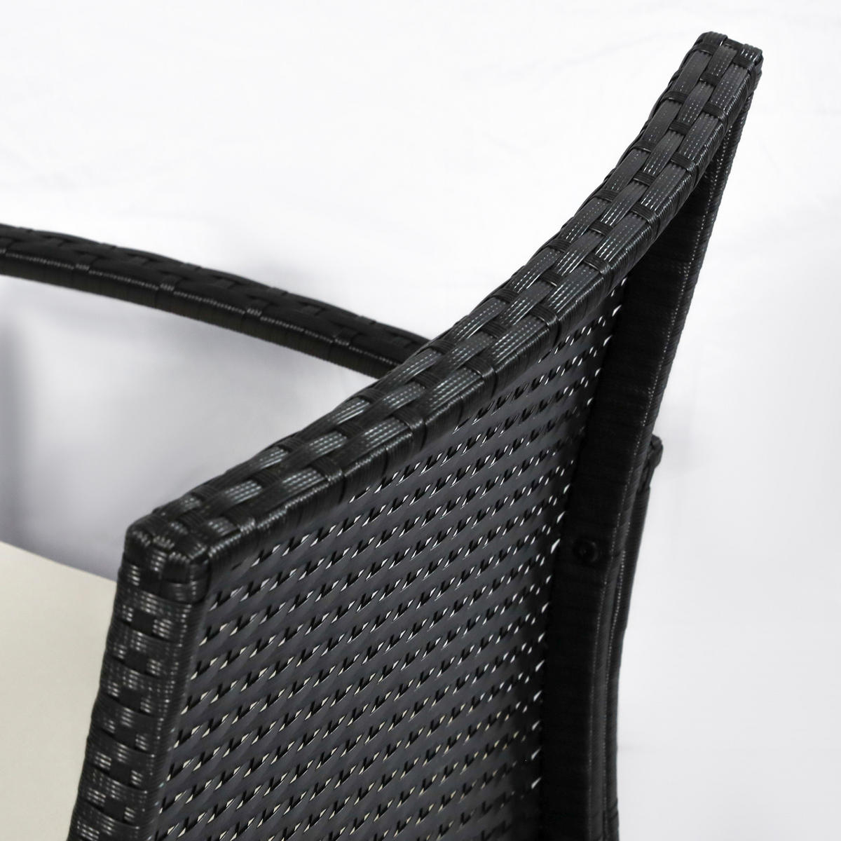 SITZGRUPPE Garnitur Lounge Sofa Gartenset 7 tlg. mit Kissen, Schwarz - Schwarz, Kunststoff - Outsunny