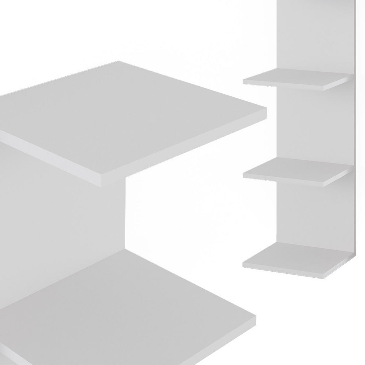 WANDREGAL Paolo Weiß 30 x 95 cm 2er Set - Weiß, Holzwerkstoff (30/95/28cm) - Vicco