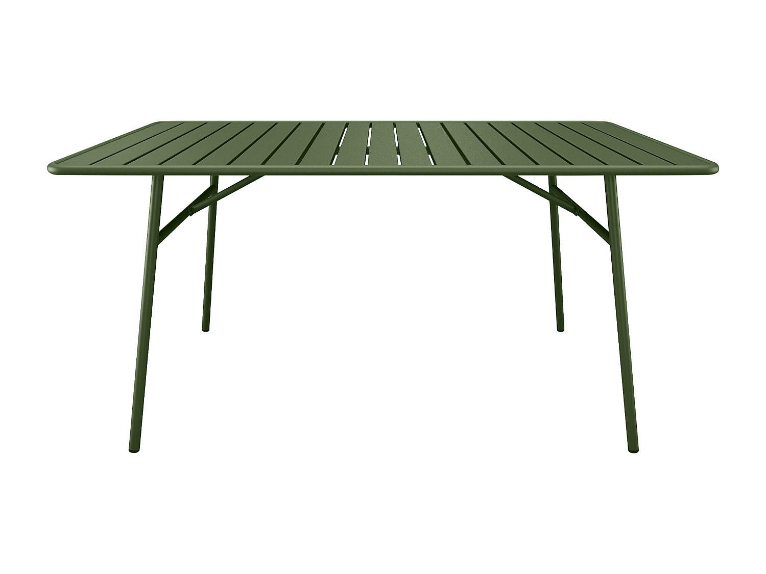 GARTENTISCH - 4 Personen, 6 Personen - Metall - Khaki - - Schlammfarben, Metall (80/160/74.5cm) - Vente-Unique