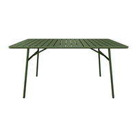 GARTENTISCH - 4 Personen, 6 Personen - Metall - Khaki - - Schlammfarben, Metall (80/160/74.5cm) - Vente-Unique