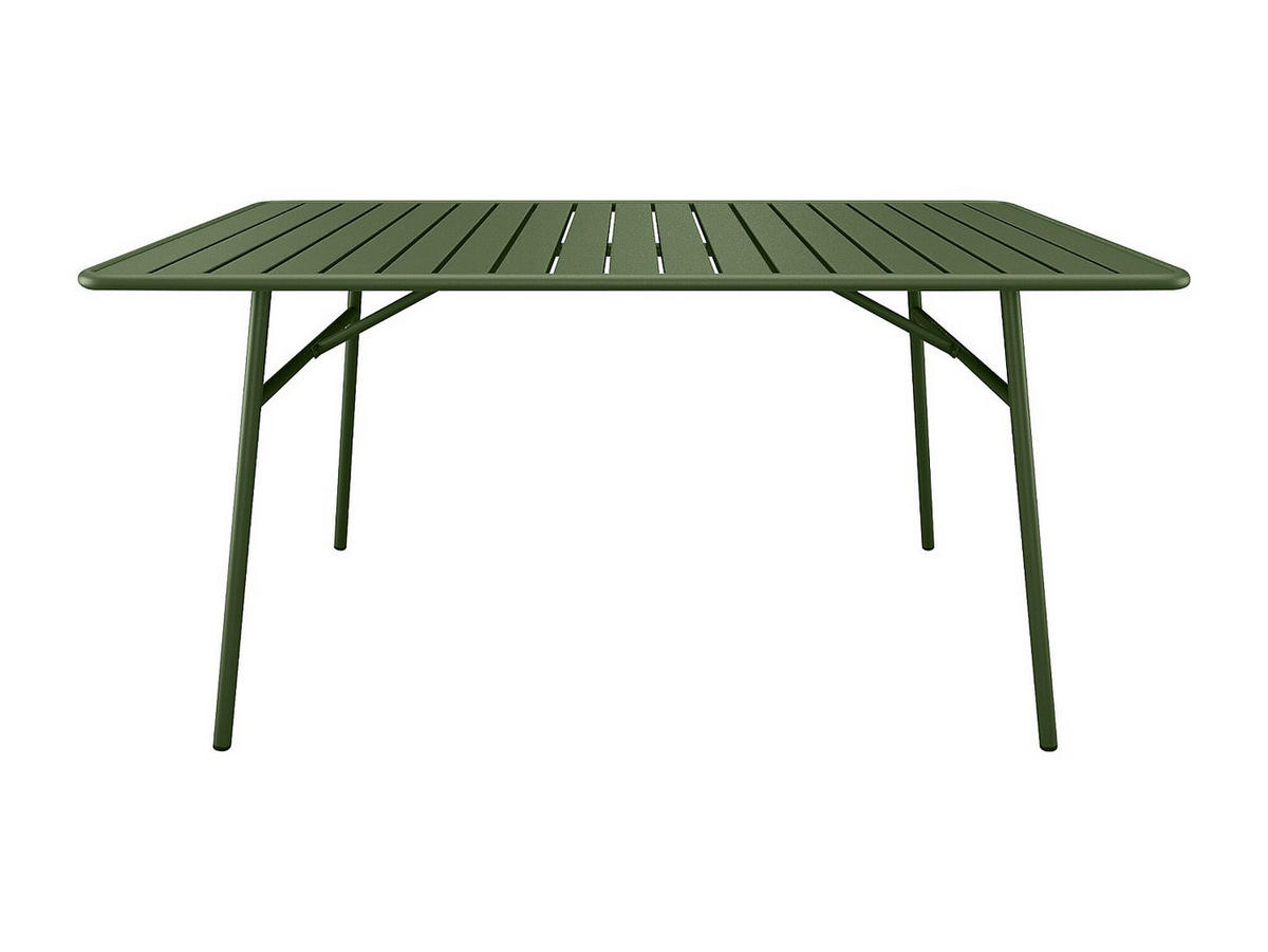 GARTENTISCH - D. 160 cm - Metall - Khaki - MIRMANDE von MYLIA - Grün, Metall (80/160/74.5cm) - Vente-Unique