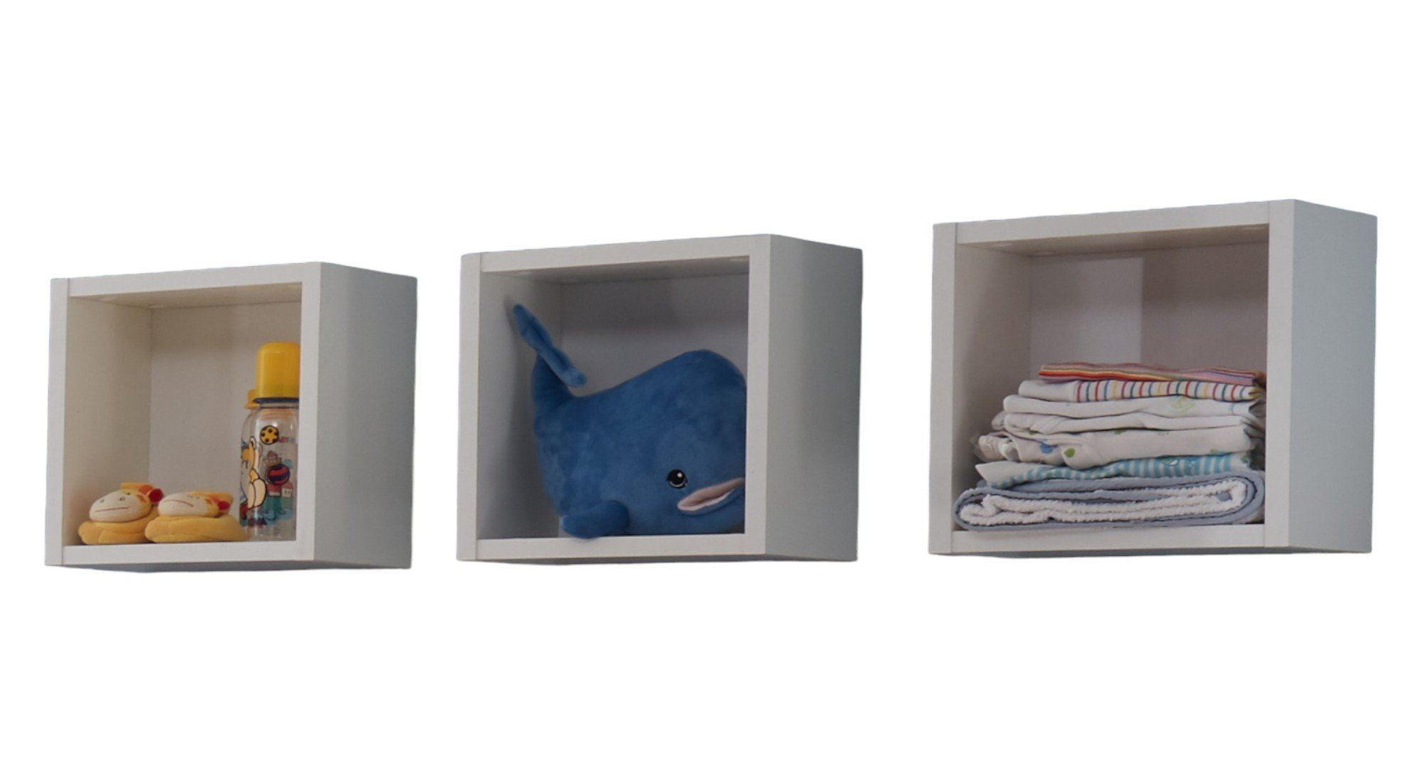 HÄNGEREGAL Emma 29 x 20 x 29 aus Holzwerkstoff Farbe Weiß/Asteiche - Naturfarben, Holz (29/29/20cm) - 58aufmkessel