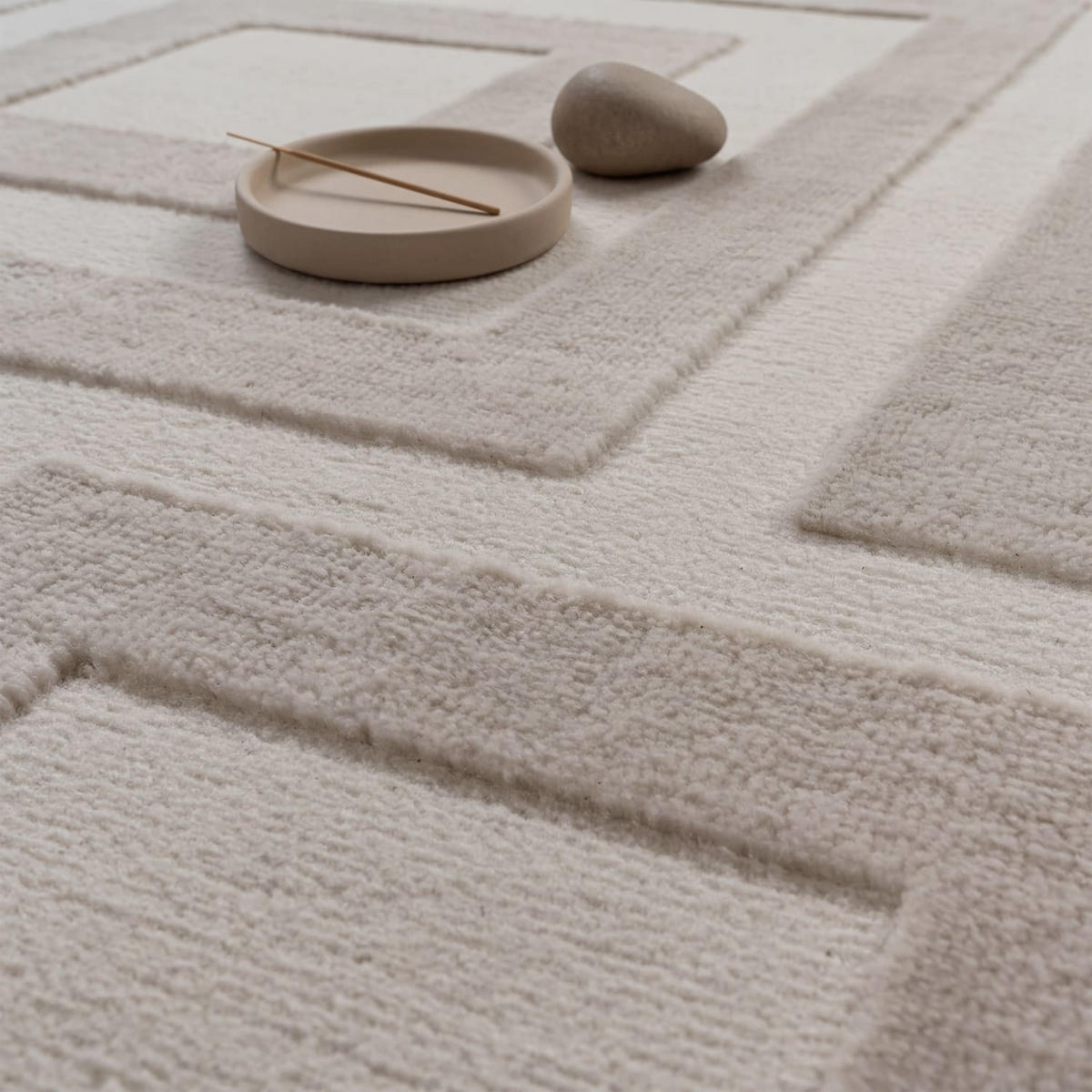 KURZFLORTEPPICH 200/280 cm Tinos 574 - Creme, Kunststoff (200/280cm) - Paco Home