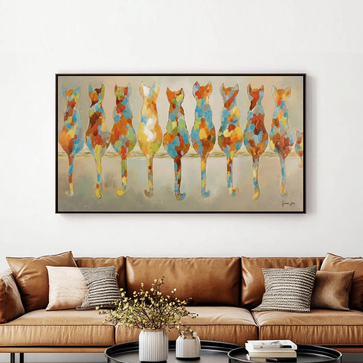 ÖLGEMÄLDE 120/60 cm - Multicolor, Holz/Textil (1.9/60cm) - KUNSTLOFT