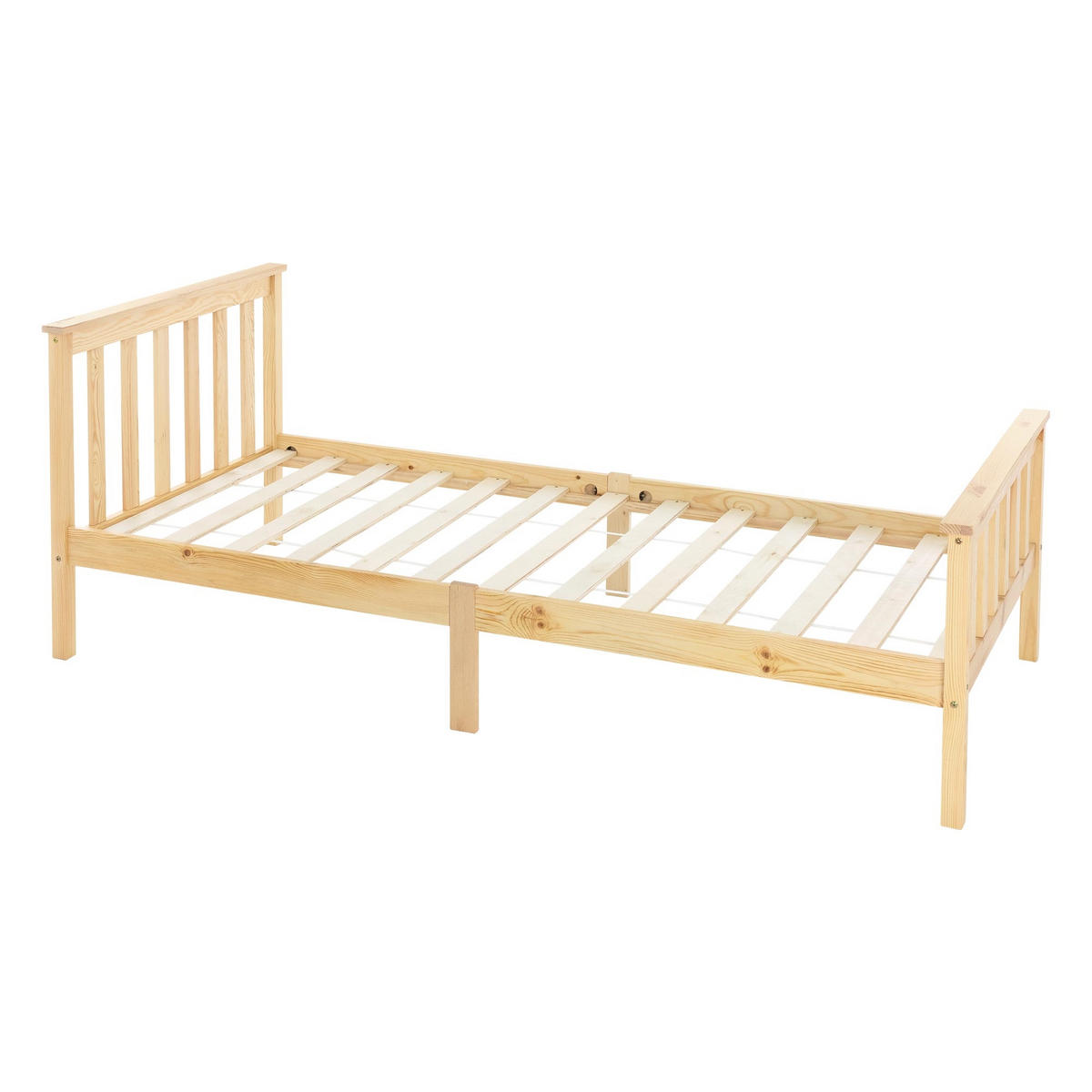 BETTGESTELL 206/98/80 cm - Naturfarben, Holz (90/200cm) - ML-DESIGN