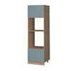 MIKROWELLENSCHRANK R-Line Blau-Grau 60 cm - Honigeiche/Eiche Wotan, Holzwerkstoff (60/206.8/57.2cm) - Vicco