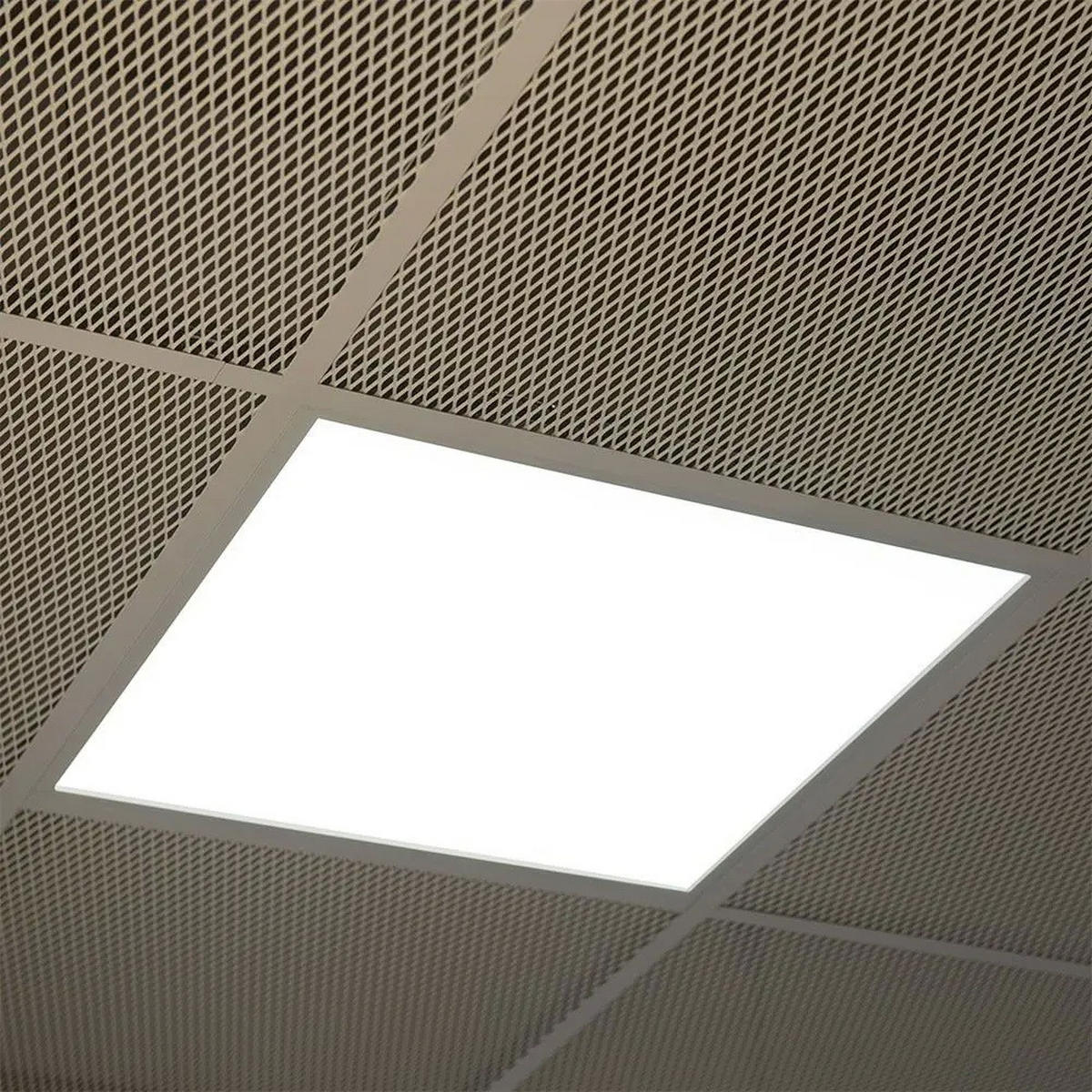 LED EINBAU PANEL Aluminium Weiß - Weiß, Metall (59.5/59.5/3.3cm)