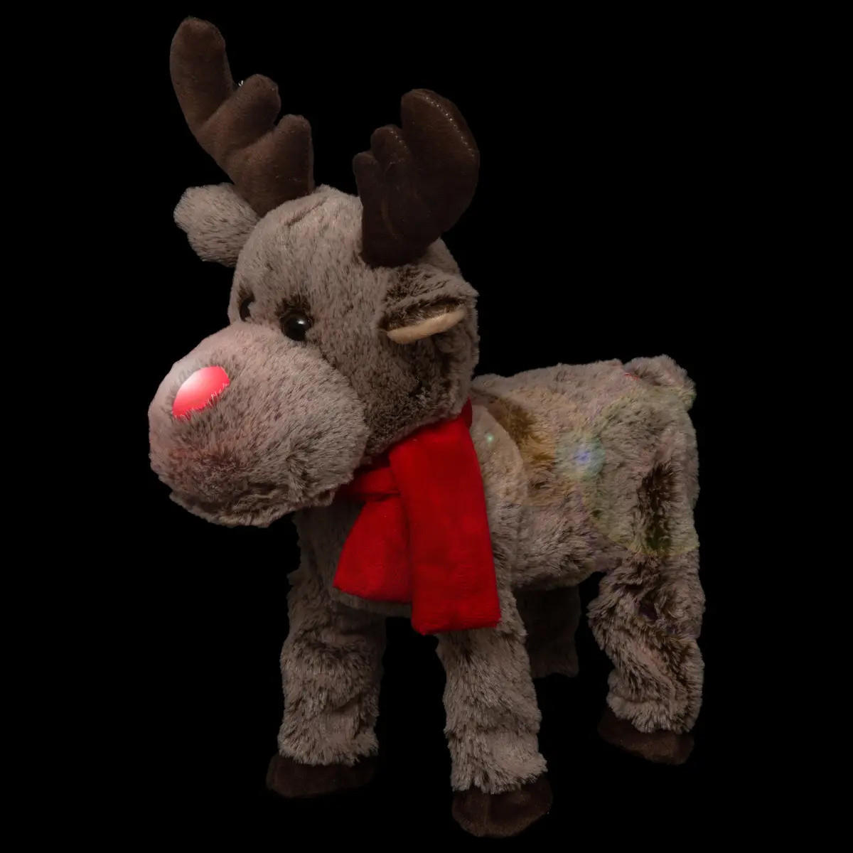 RENTIER mit Melodie und Beleuchtung 40/22,5/29 cm - Multicolor, Textil (22.5/29/40cm) - Fééric Lights and Christmas