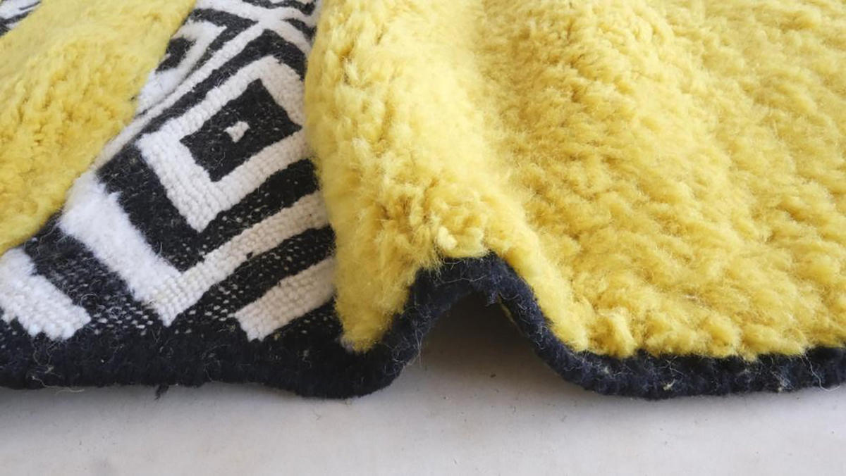 BERBERTEPPICH aus reiner Wolle 196x 296 cm - Gelb, Naturmaterialien (196/296cm) - AFK Living