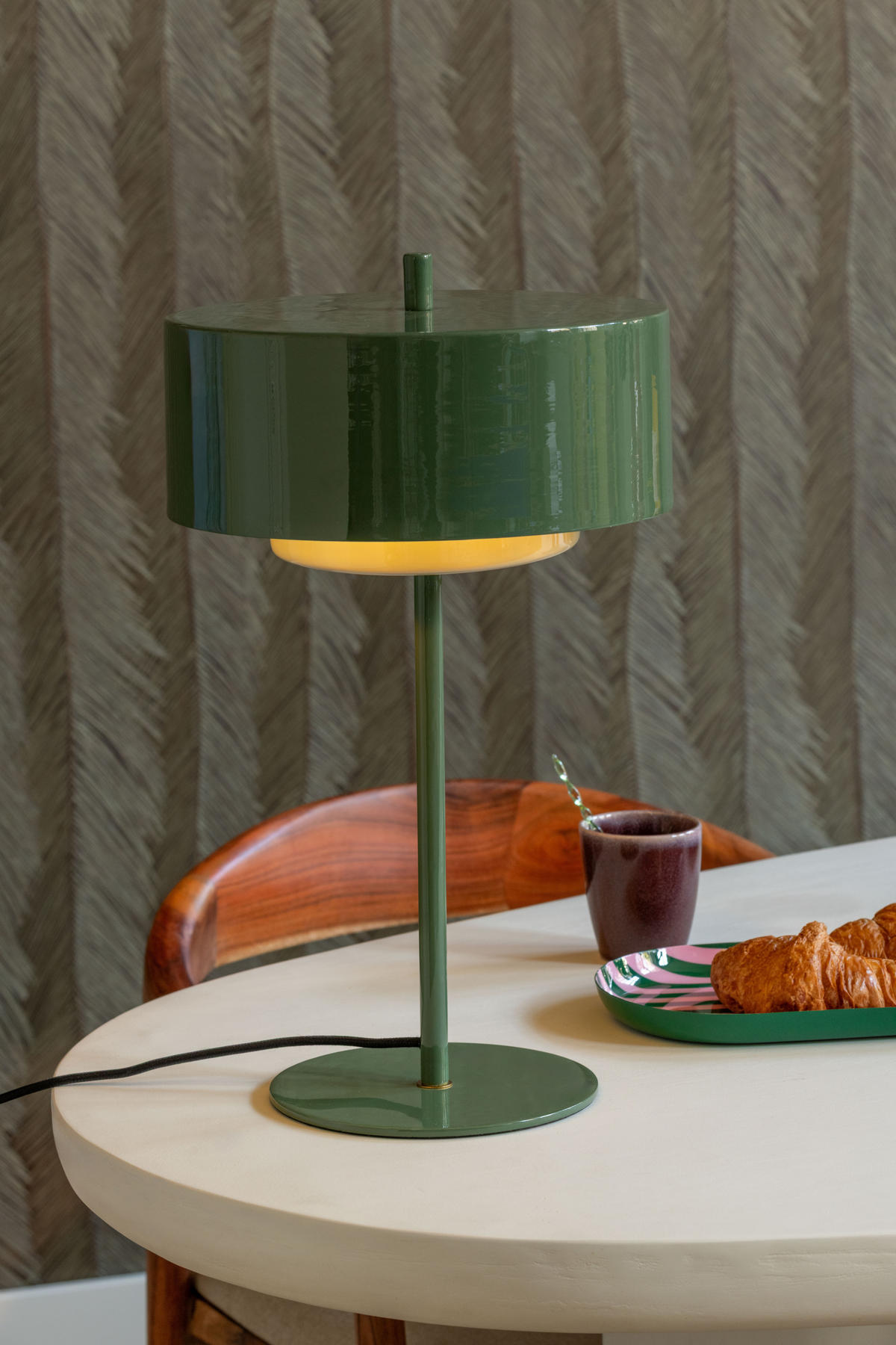 TISCHLAMPE Grato Anillo - Grün - 29/29/50 cm - Grün, Metall (29/29/50cm) - Leitmotiv