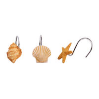 DUSCHVORHANGRINGE Sanibel - Beige, Kunststoff/Metall (4/4/3cm) - Sanilo