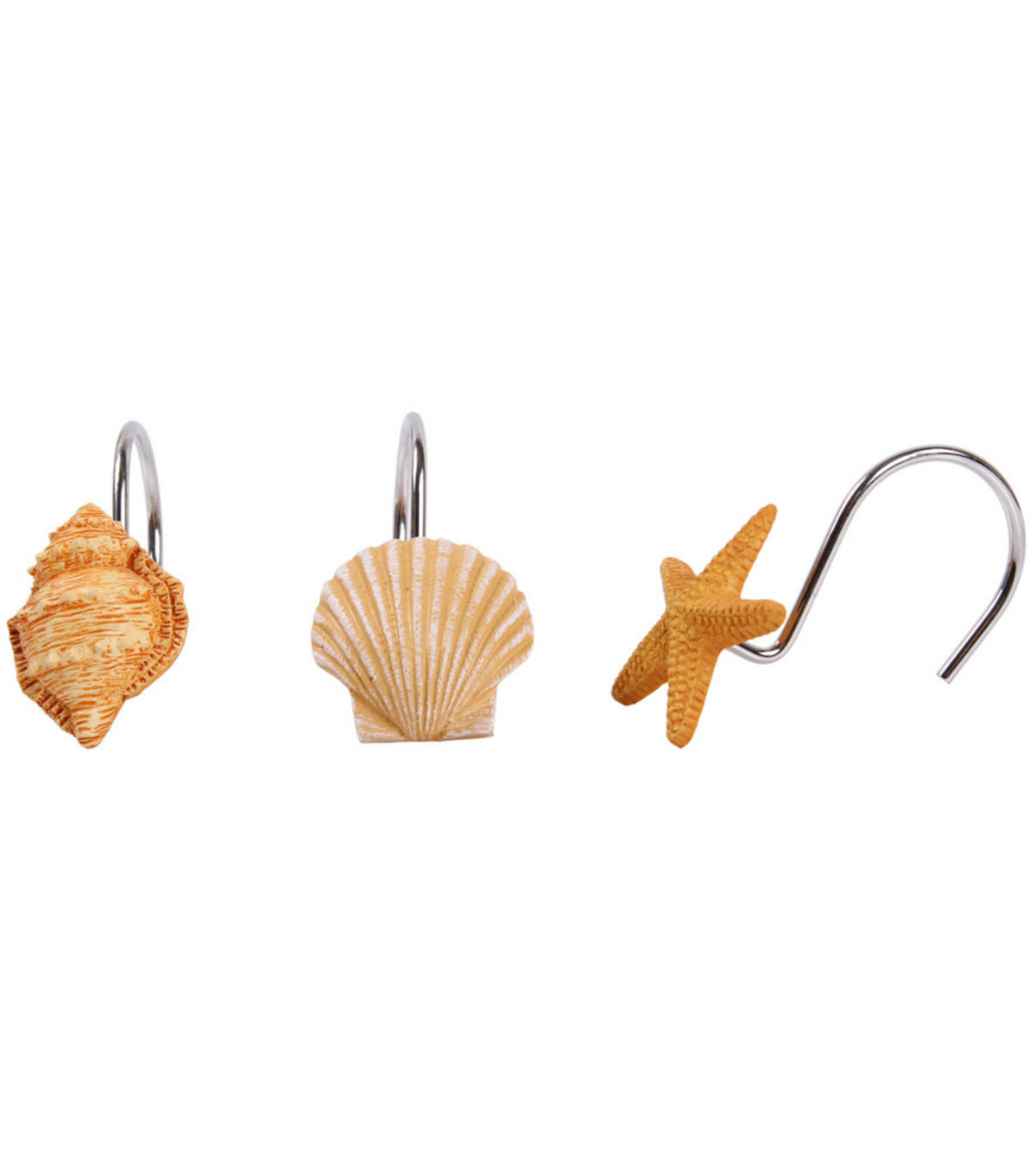 DUSCHVORHANGRINGE Sanibel - Beige, Kunststoff/Metall (4/4/3cm) - Sanilo