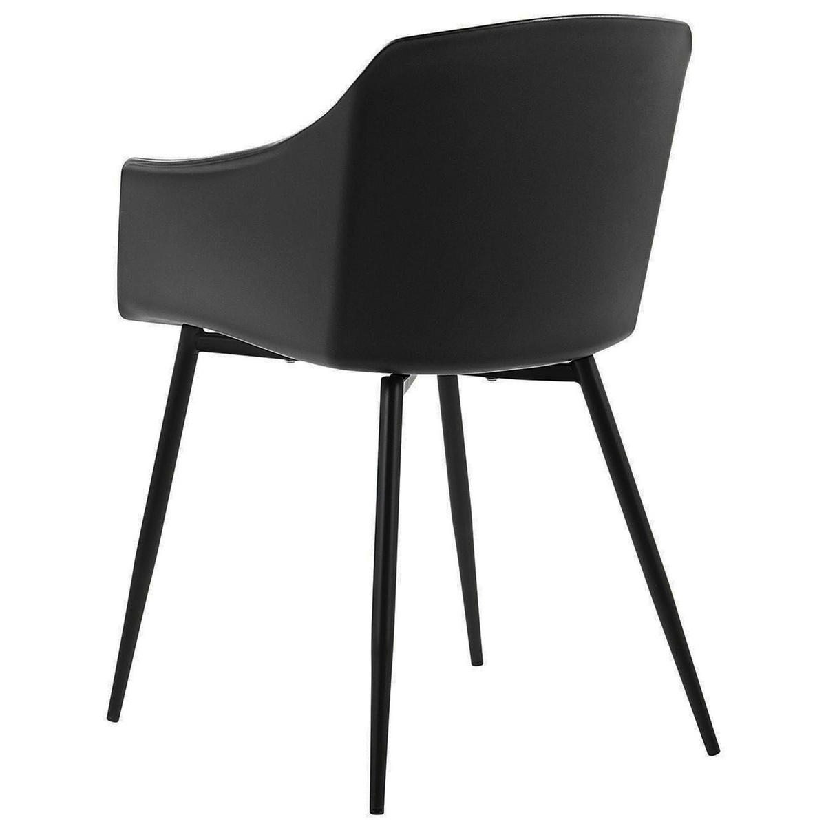 ESSZIMMERSTUHL 2er-Set Kunststoff Schwarz Fonda - Schwarz, Kunststoff/Metall (57/83/51cm) - Beliani