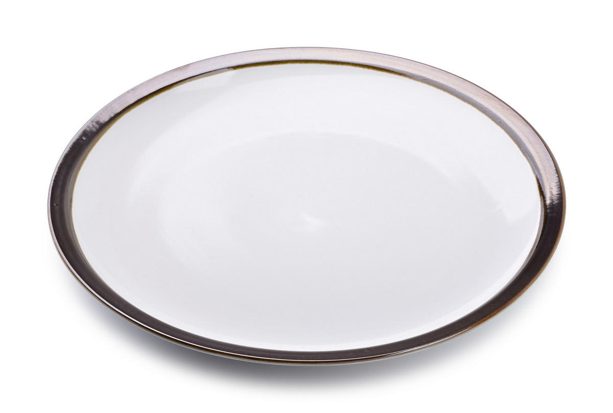 DINNERTELLER Cal Weiß 24/24/2 cm Keramik - Weiß, Keramik (24cm) - Mondex