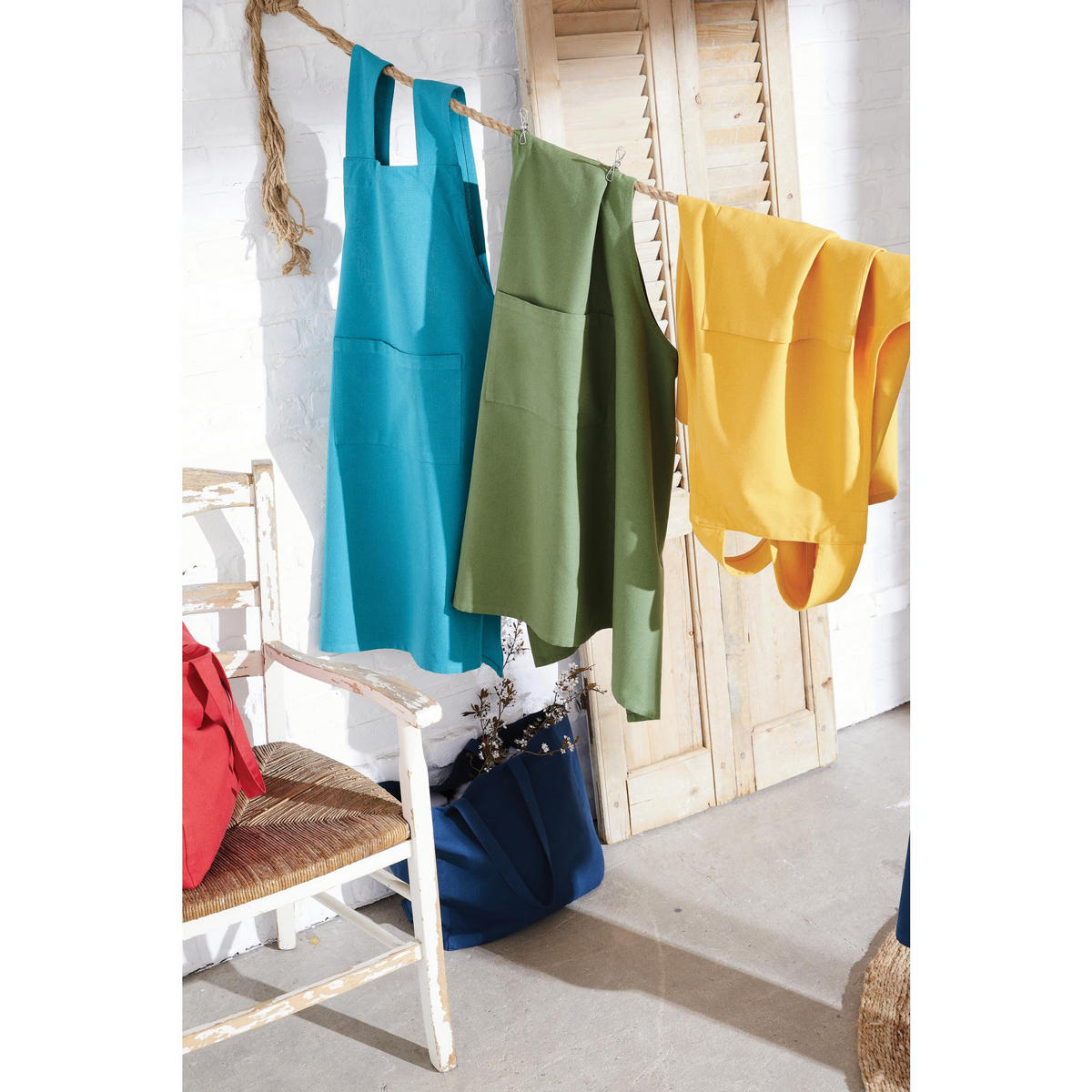 KÜCHENSCHÜRZE Gen grün 120 x 85 cm - Grün, Textil (120/85cm) - Winkler