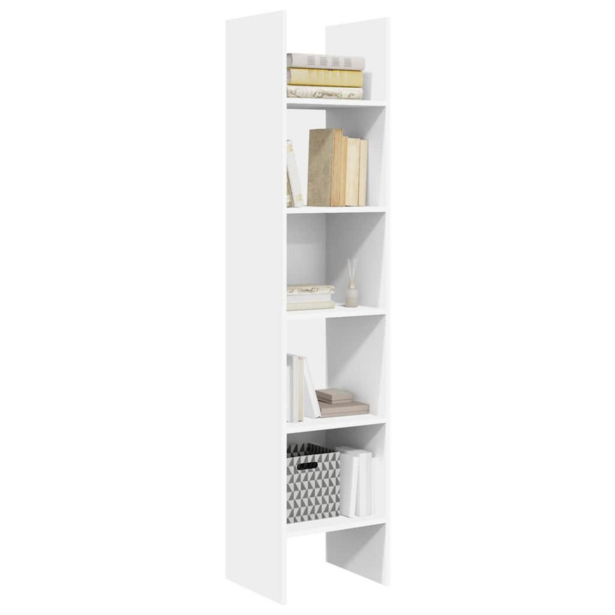 BÜCHERREGAL Weiss 40/35/180 Cm Holzwerkstoff - Weiß, Holzwerkstoff (35/180/40cm) - vidaXL