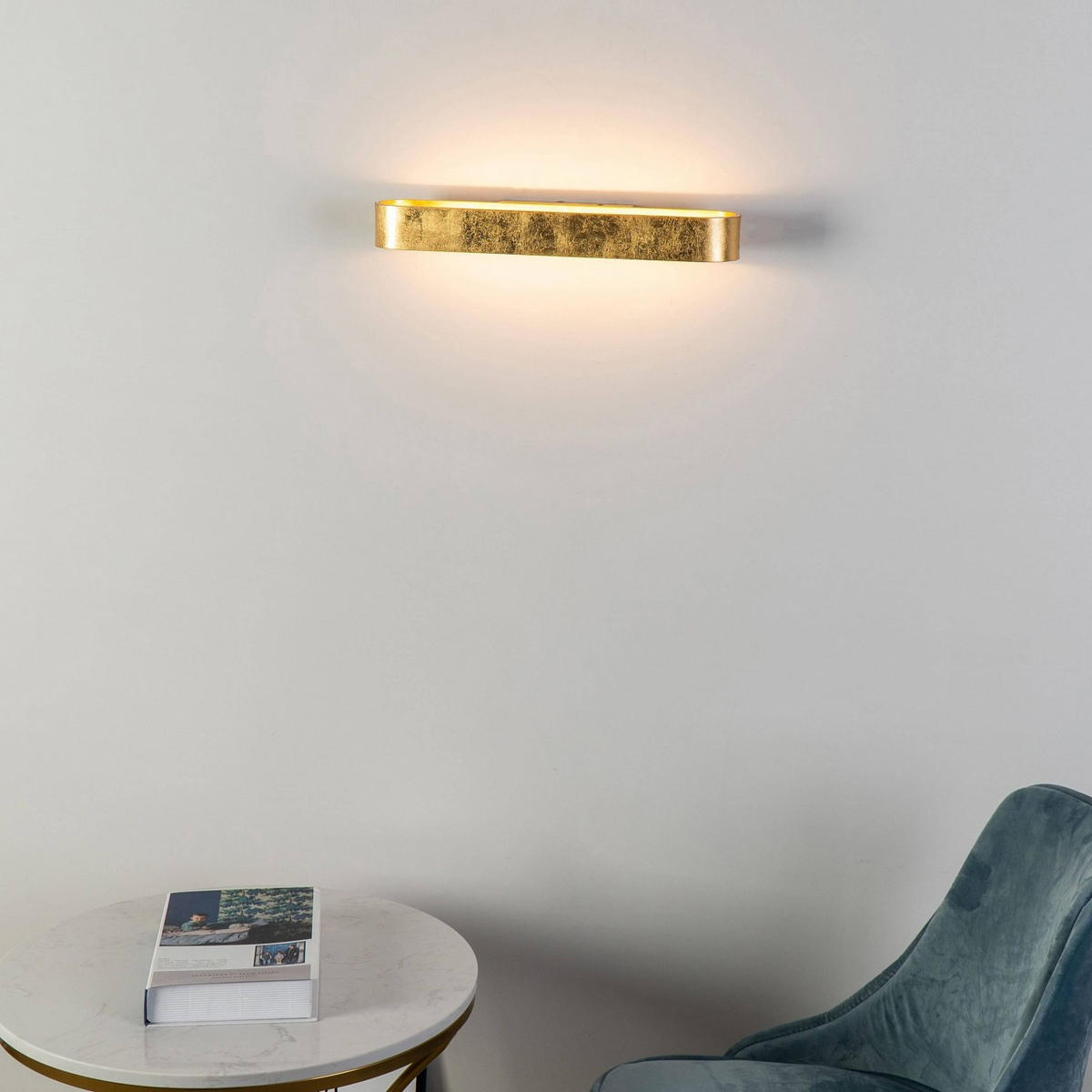 WANDLEUCHTE Dro, Gold / Messing, 42.5cm - Goldfarben, Metall (42.5/42.5/5cm) - KOSILUM