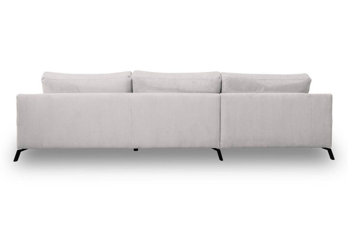 ECKSOFA Aspen in L-Form, Coach Farbe: Beige, Cordstoff, Ottomane Links - Beige, Textil (187/312cm) - VENASI MÖBEL