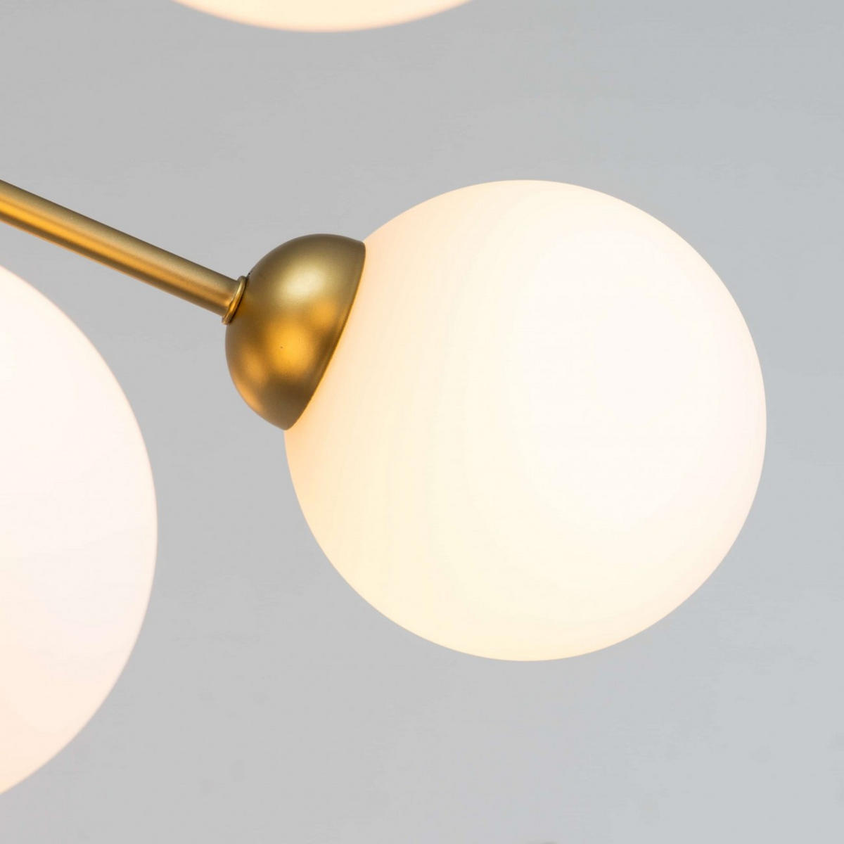 KRONLEUCHTER Audrey, Weiß und Gold, 72cm - Goldfarben, Glas (72/72/42cm) - KOSILUM