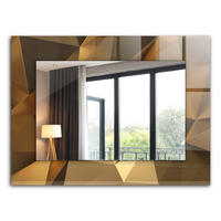 SPIEGEL 80 x 60 cm Rechteckig mit Aufdruck - Cognac, Glas (80/60/0.4cm) - TULUP