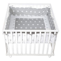 LAUFGITTER 100x100, Little Stars - Weiß, Holzwerkstoff (94.5/72/94.5cm) - Roba