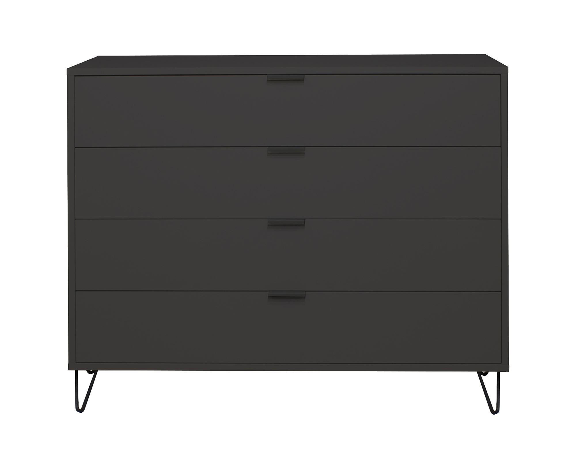KOMMODE Erna 119x45x102 Anthrazit matt Lack - Anthrazit, Holzwerkstoff (119/102/45cm) - 58aufmkessel