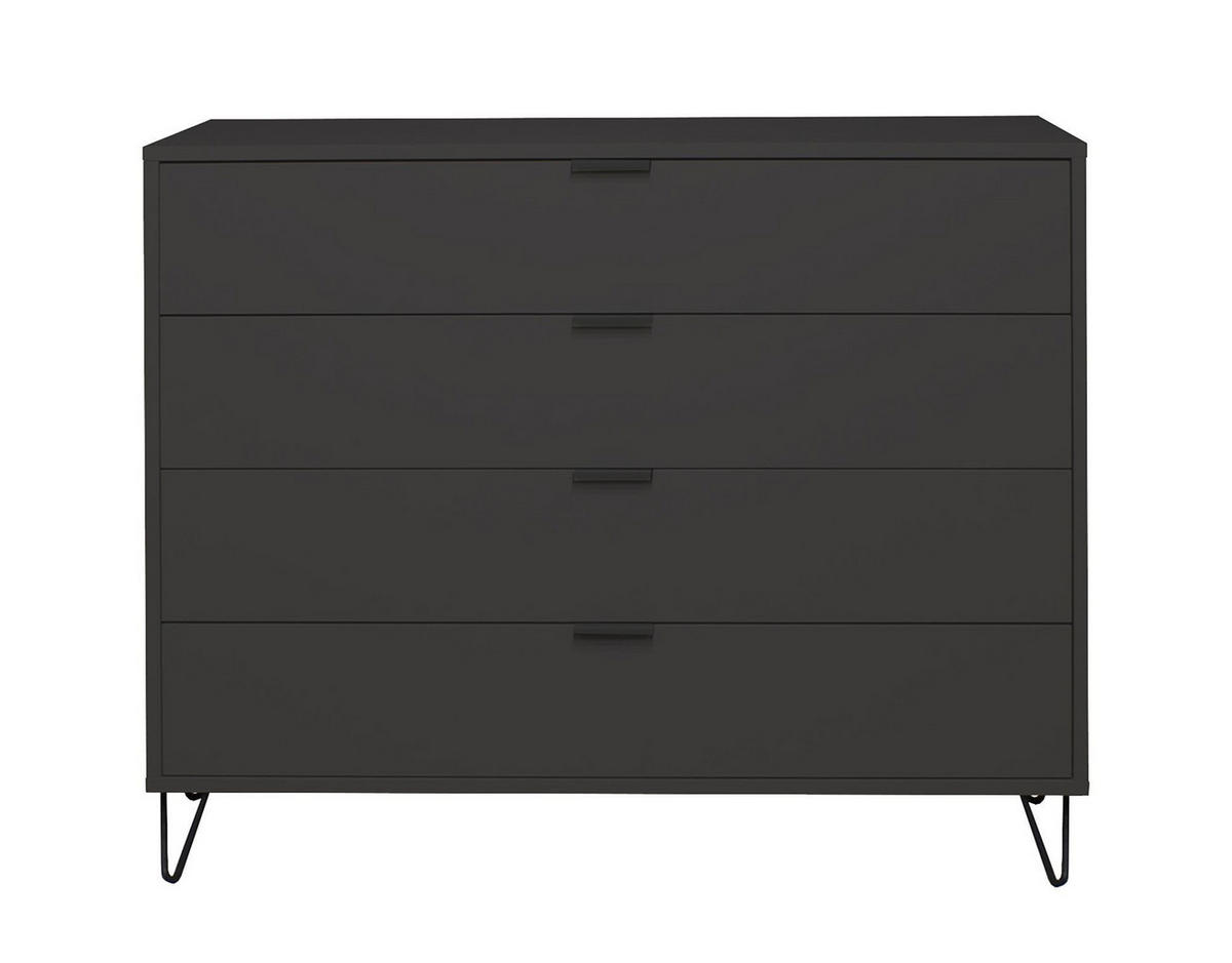 KOMMODE Erna 119x45x102 Anthrazit matt Lack - Anthrazit, Holzwerkstoff (119/102/45cm) - 58aufmkessel