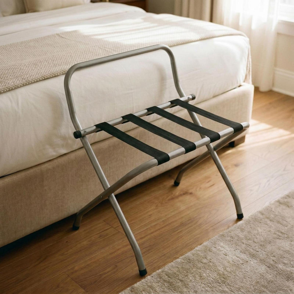 KOFFERSTÄNDER SUITE grau - Grau, Metall (62/70/49cm) - CARO-Möbel