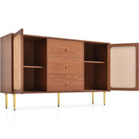 SIDEBOARD mit 2 Türen und 3 Schubladen - Braun, Holzwerkstoff (40/90/150cm) - Urban Meuble