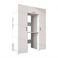 WASCHMASCHINENSCHRANK DUO-II 157cm Breit, 205cm Hoch - Weiß, Holzwerkstoff (157/205/67cm)