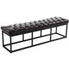 SITZBANK 150/38 cm Kunstleder braun - Schwarz/Braun, Textil/Metall (150/46/38cm) - CLP