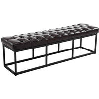 SITZBANK 150/38 cm Kunstleder braun - Schwarz/Braun, Textil/Metall (150/46/38cm) - CLP